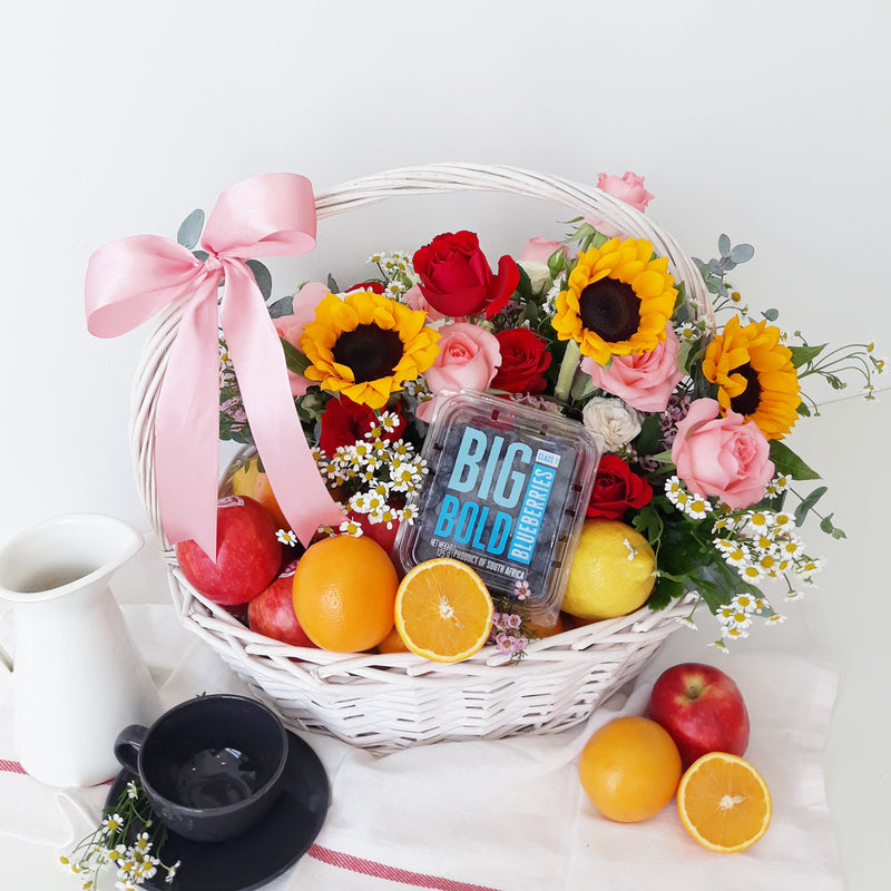 Curated Fruits & Flower Basket